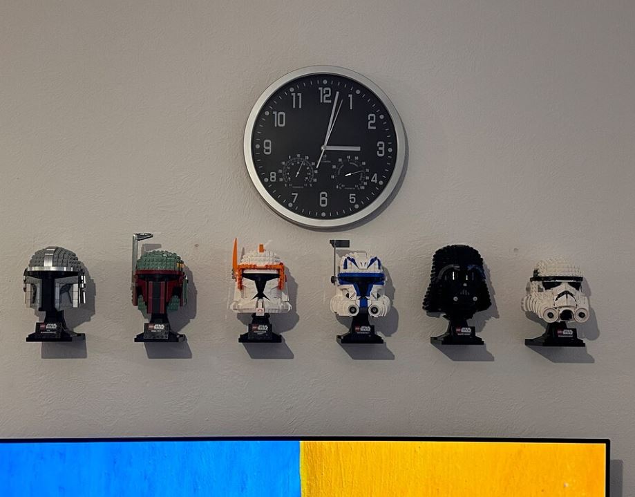 LEGO Star Wars Helmets Collection Wall Mount by Rhodium3Designs