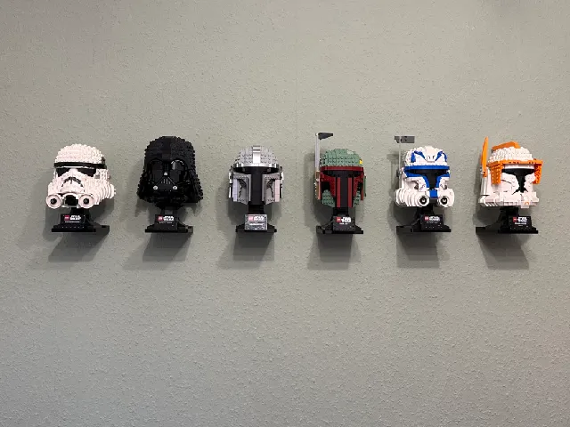 LEGO Star Wars Helmets Collection - Wall / Skadis Mount for all Helmets incl mounting aid