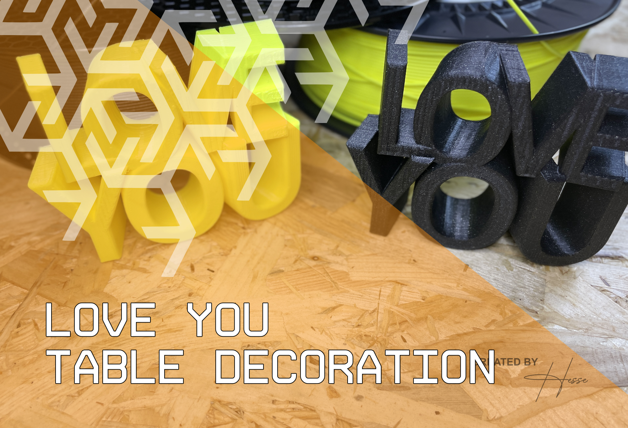 Love You design decoration