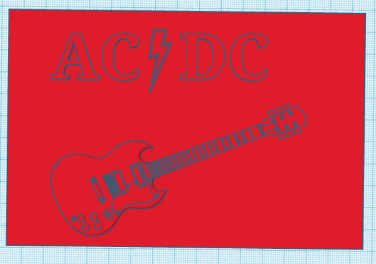 AC/DC wall art by InkDemon2010 | Download free STL model | Printables.com