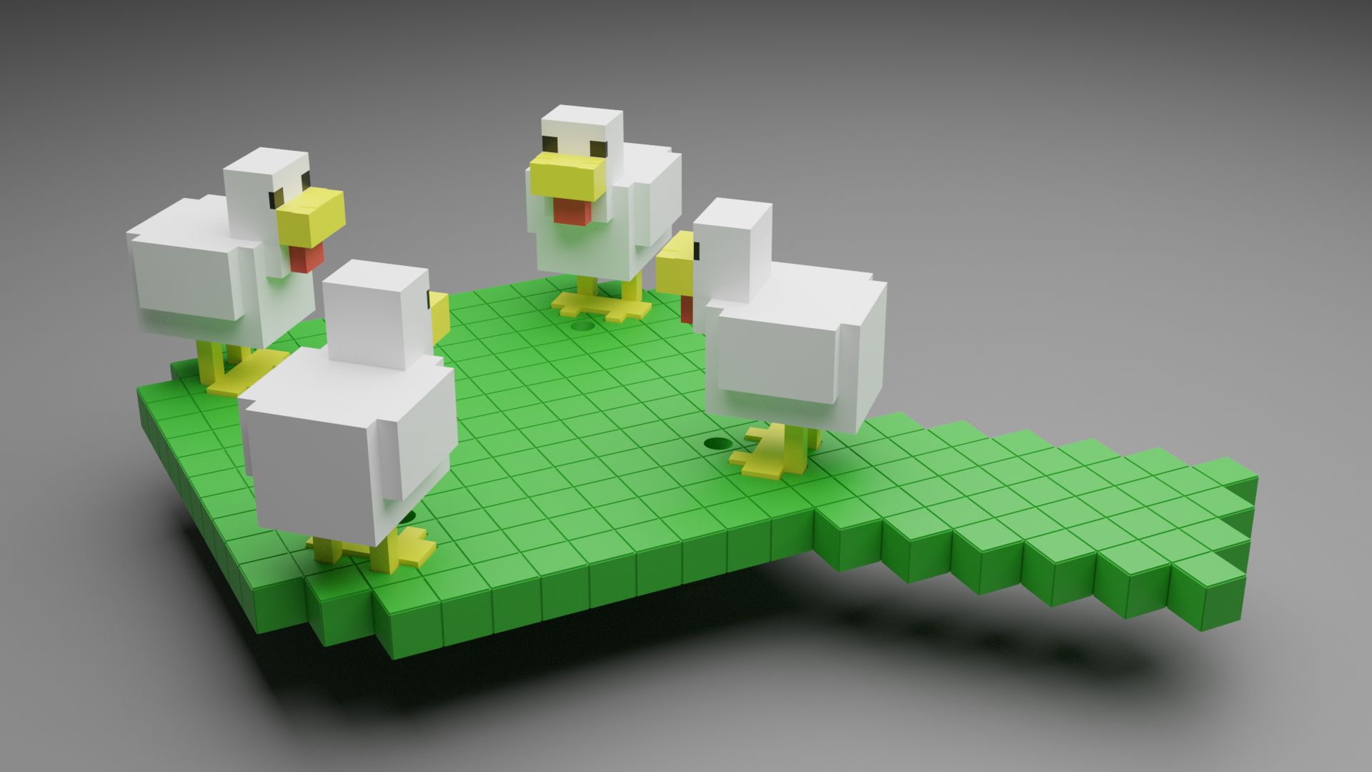 Miniatura 3 do modelo 3D Minecraft Picking Chicken Toy