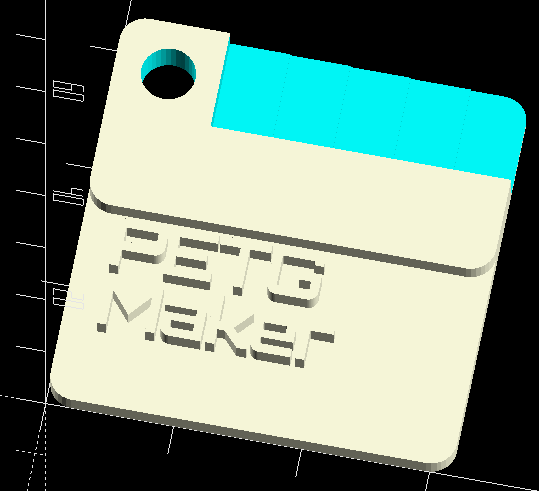 SCAD material swatch with three lines