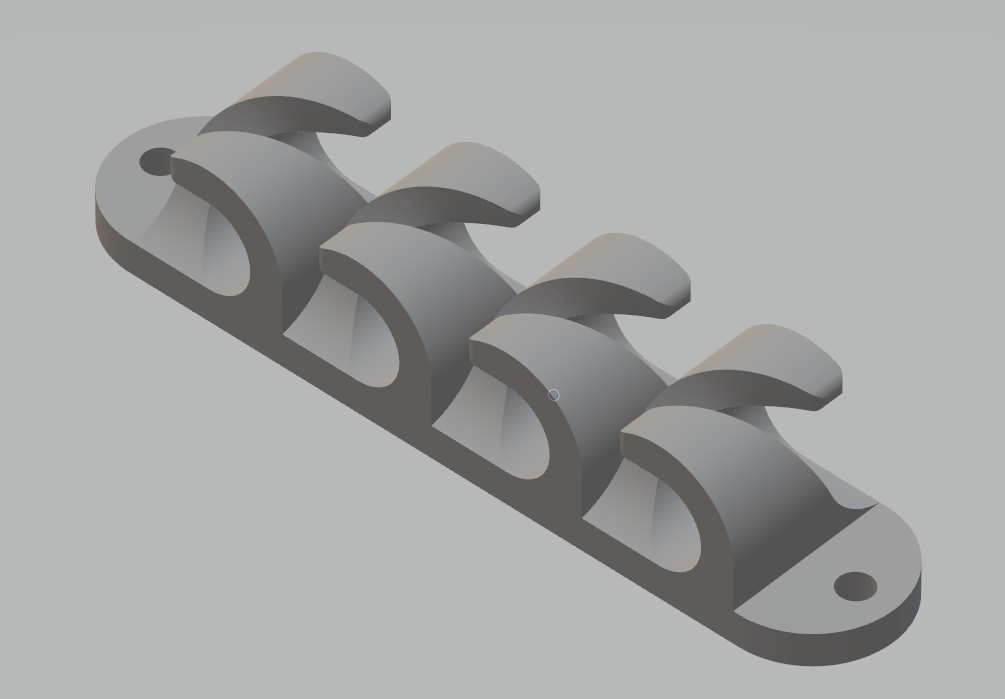 Cable holder with screw holes