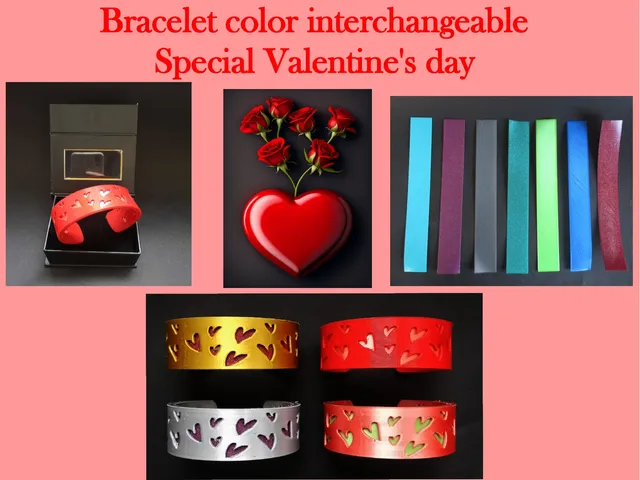 Interchangeable color bracelet Valentine's day version