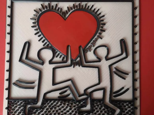 "Untitled" (1982), Keith Haring ( Valentine's Day card or to frame ) NO MMU