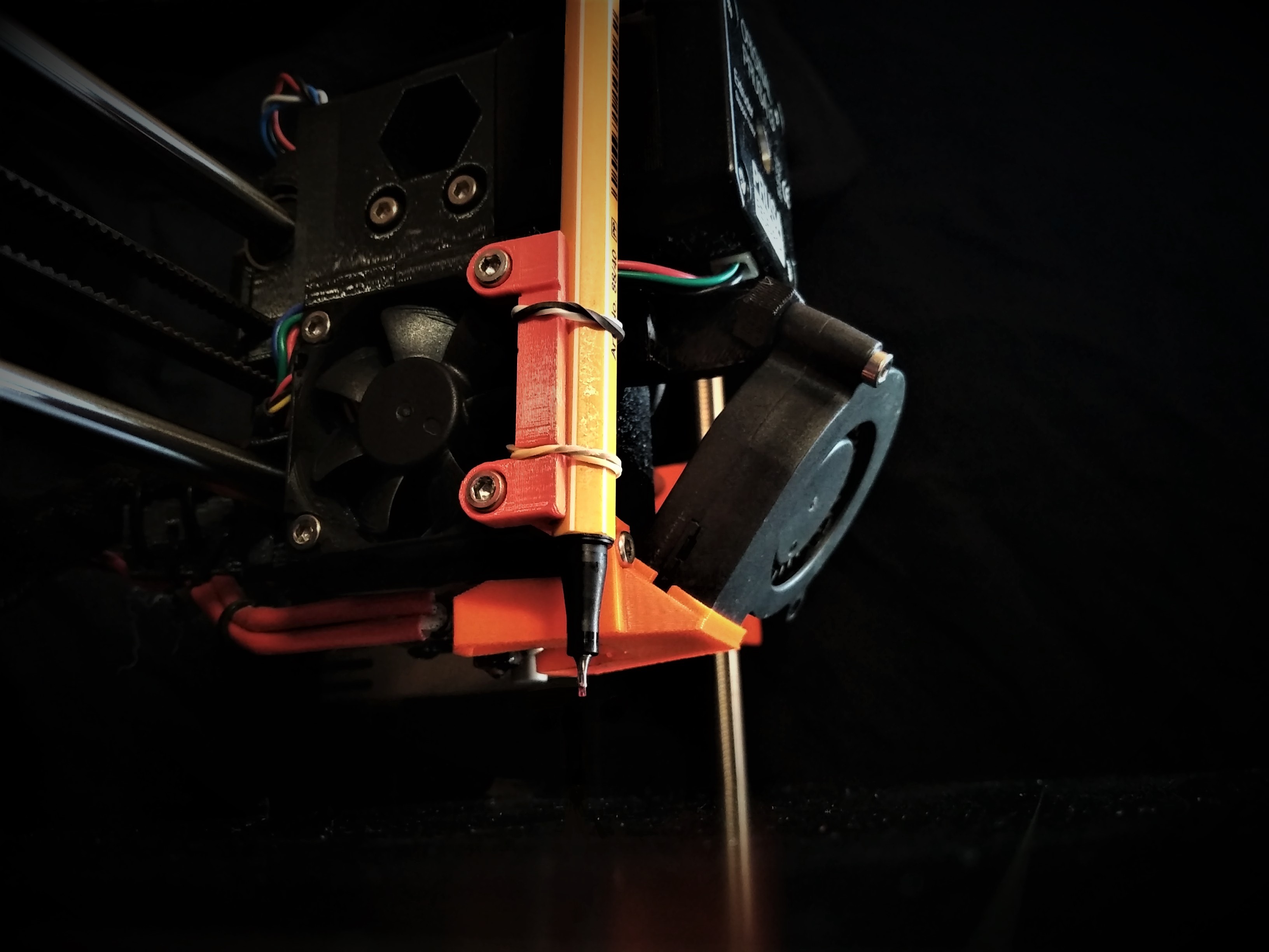 Prusa i3 plotter adapter pen mount