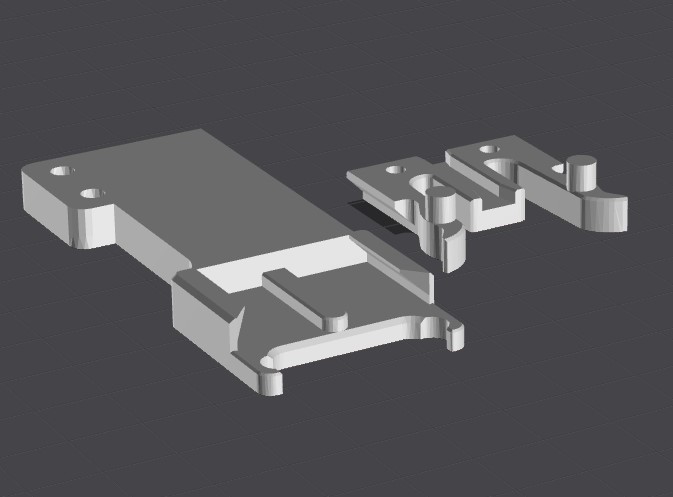 Ender 3 V3 KE Vibration Sensor Y Bracket - Quick release 3D model thumbnail