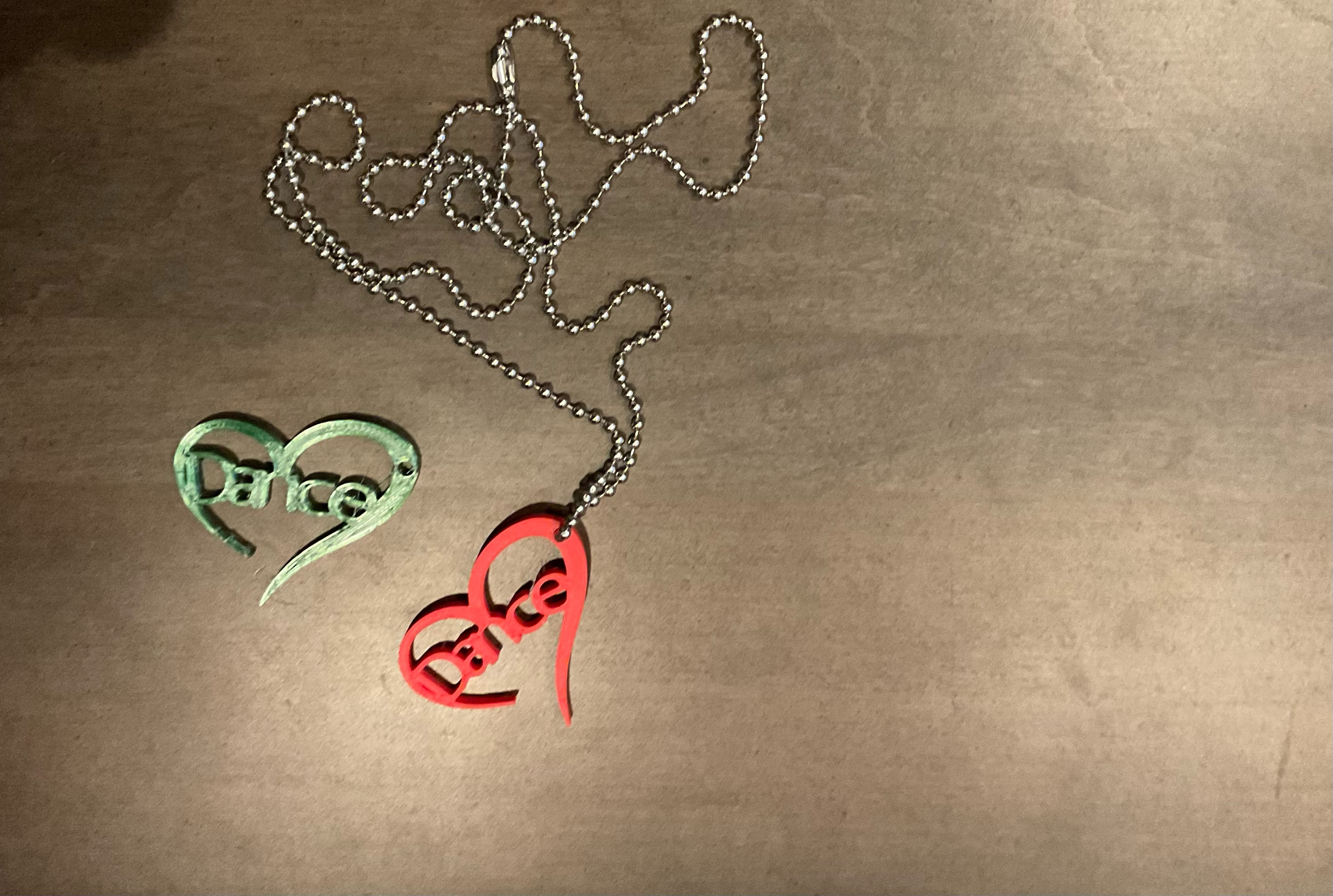 Dance Heart (Hollow for necklace, backpack, etc.)