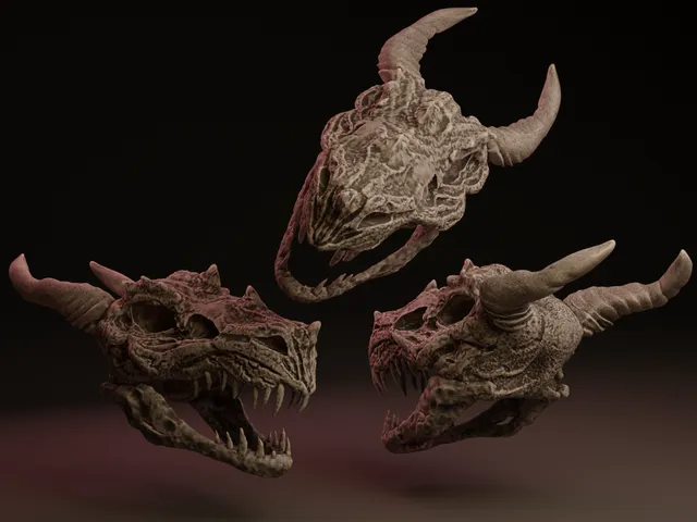 Adolescent Krayt Dragon Skull / Sand Dragon Skull