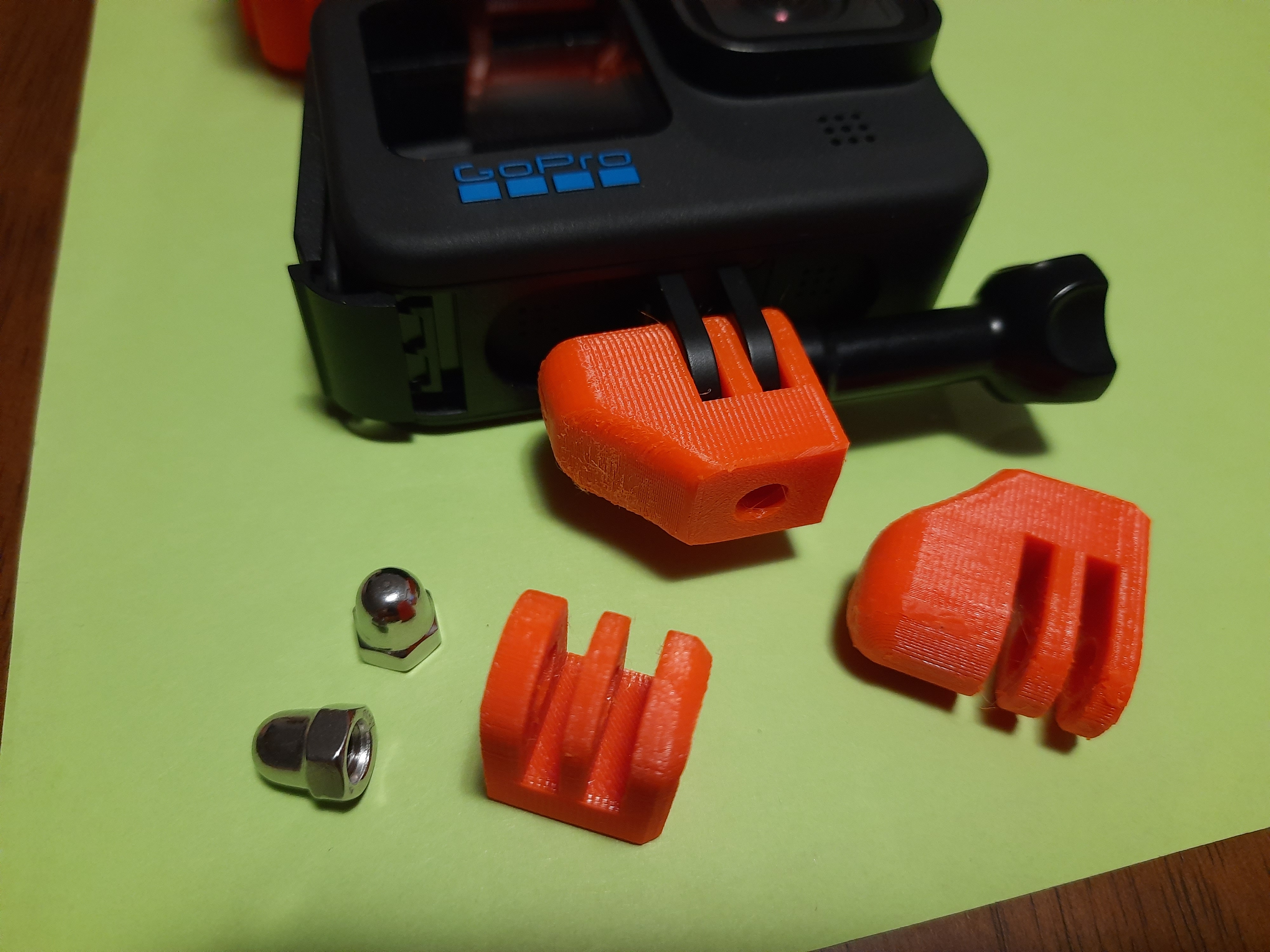GoPro tripod mount with hiden steel M5 nut