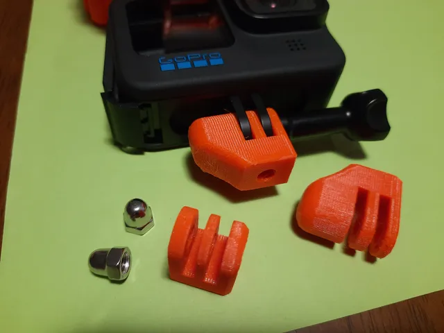 GoPro tripod mount with hiden steel M5 nut