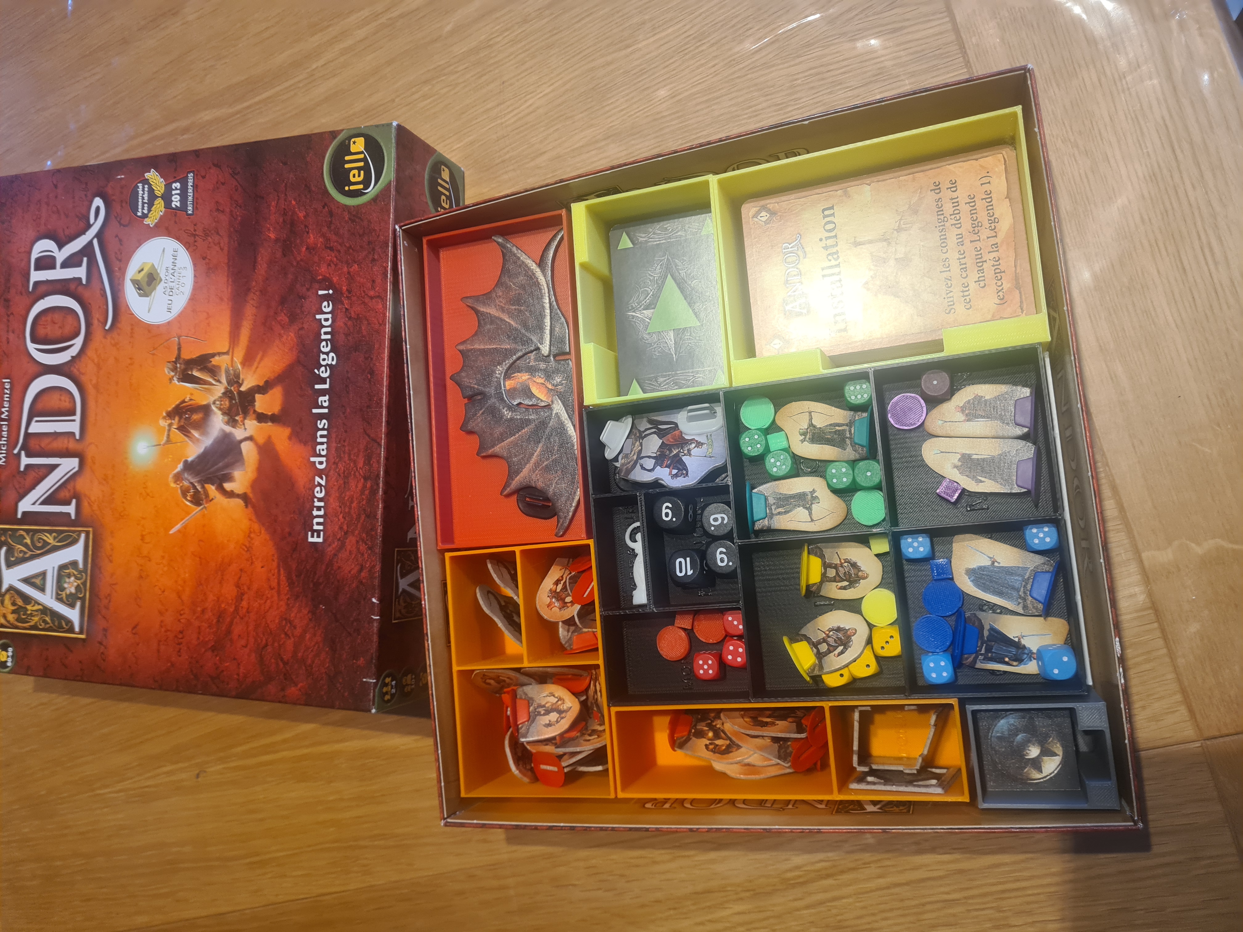 organiseur boite de jeu andor
