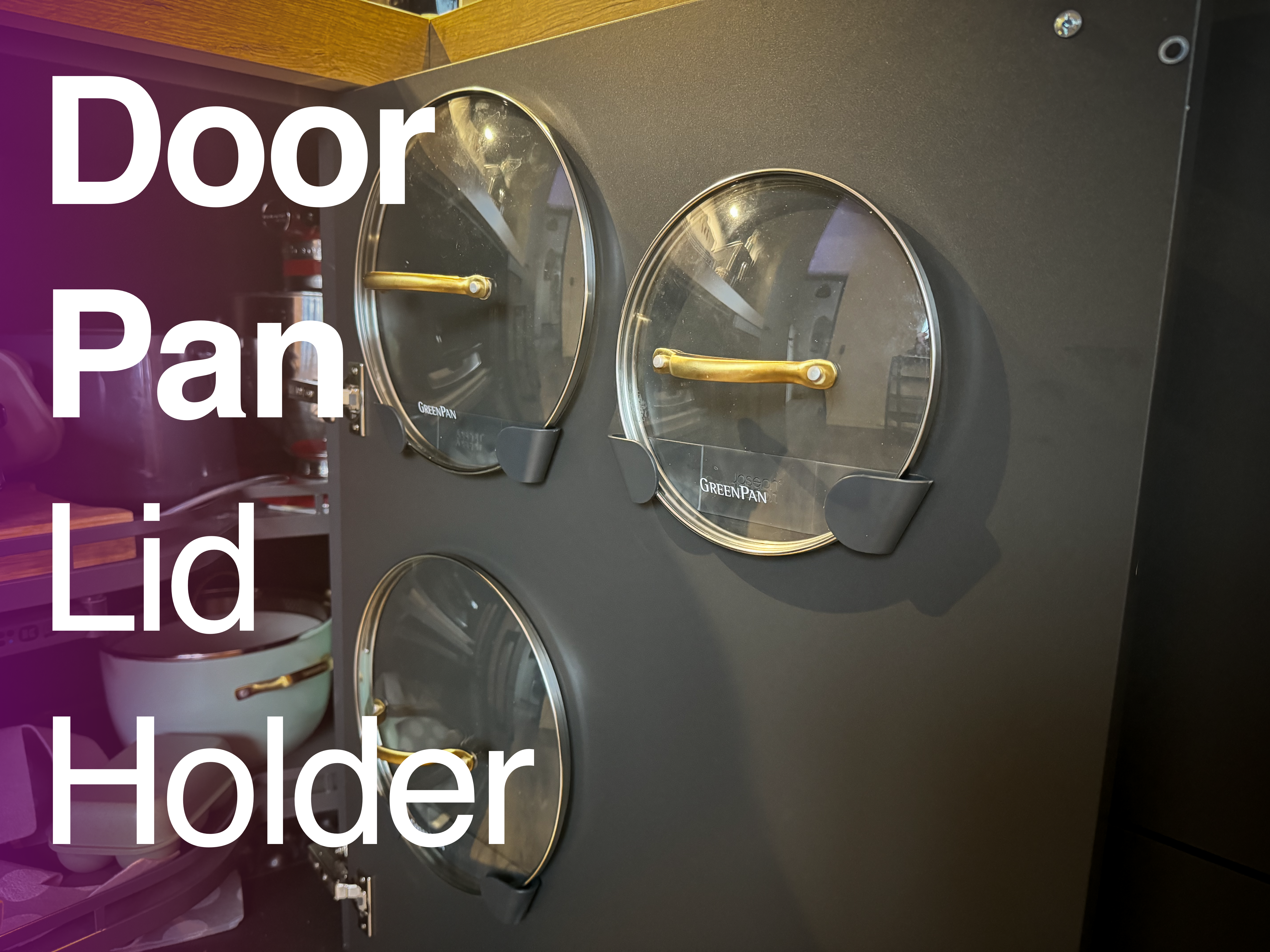 Door Pan Lid Holder 3D model thumbnail