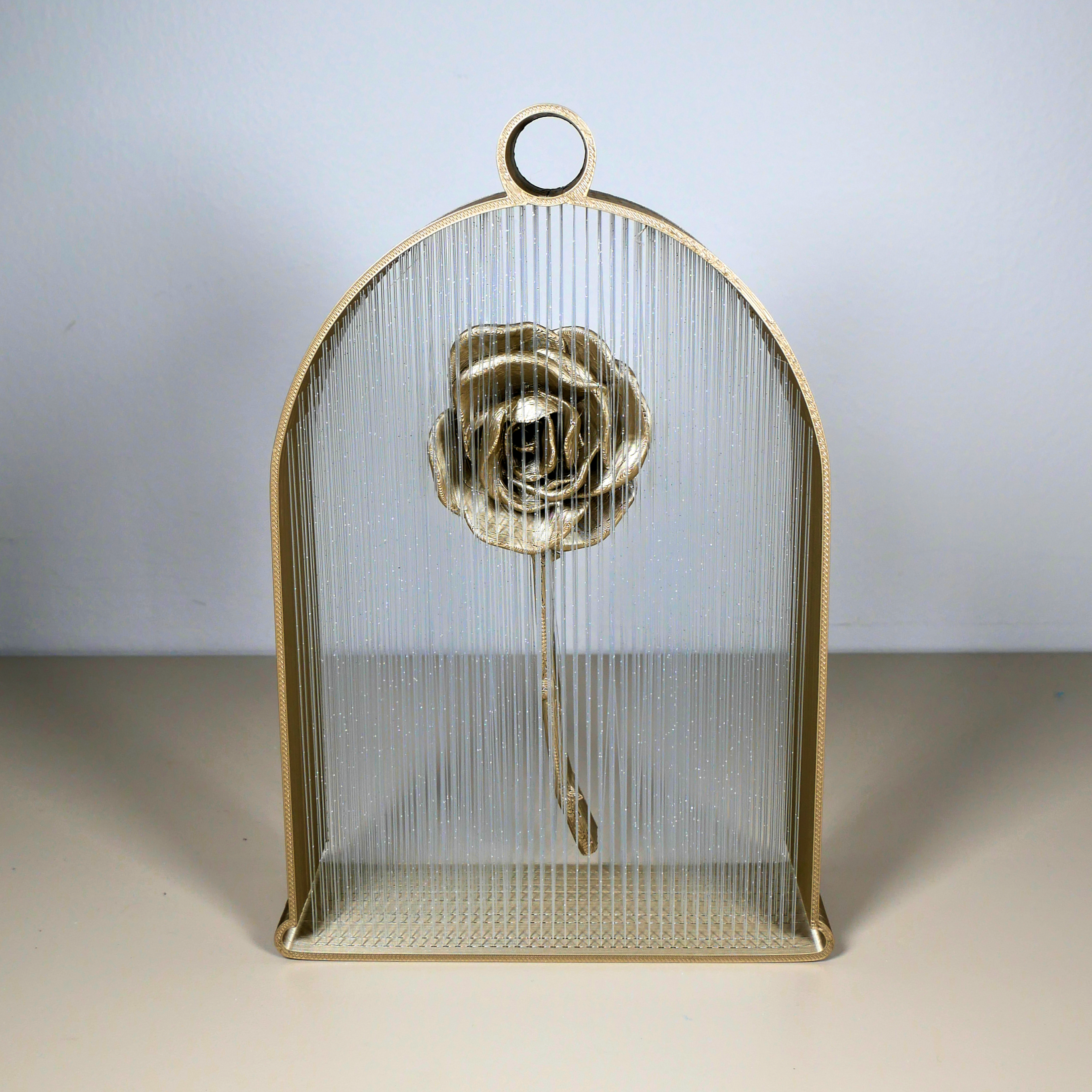 Suspended Rose String Art