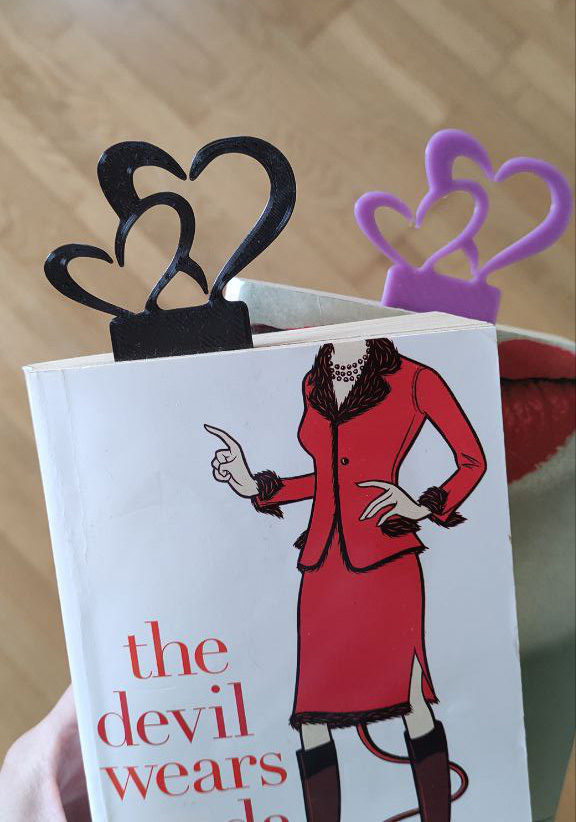 Miniatura 2 do modelo 3D Bookmark Hearts