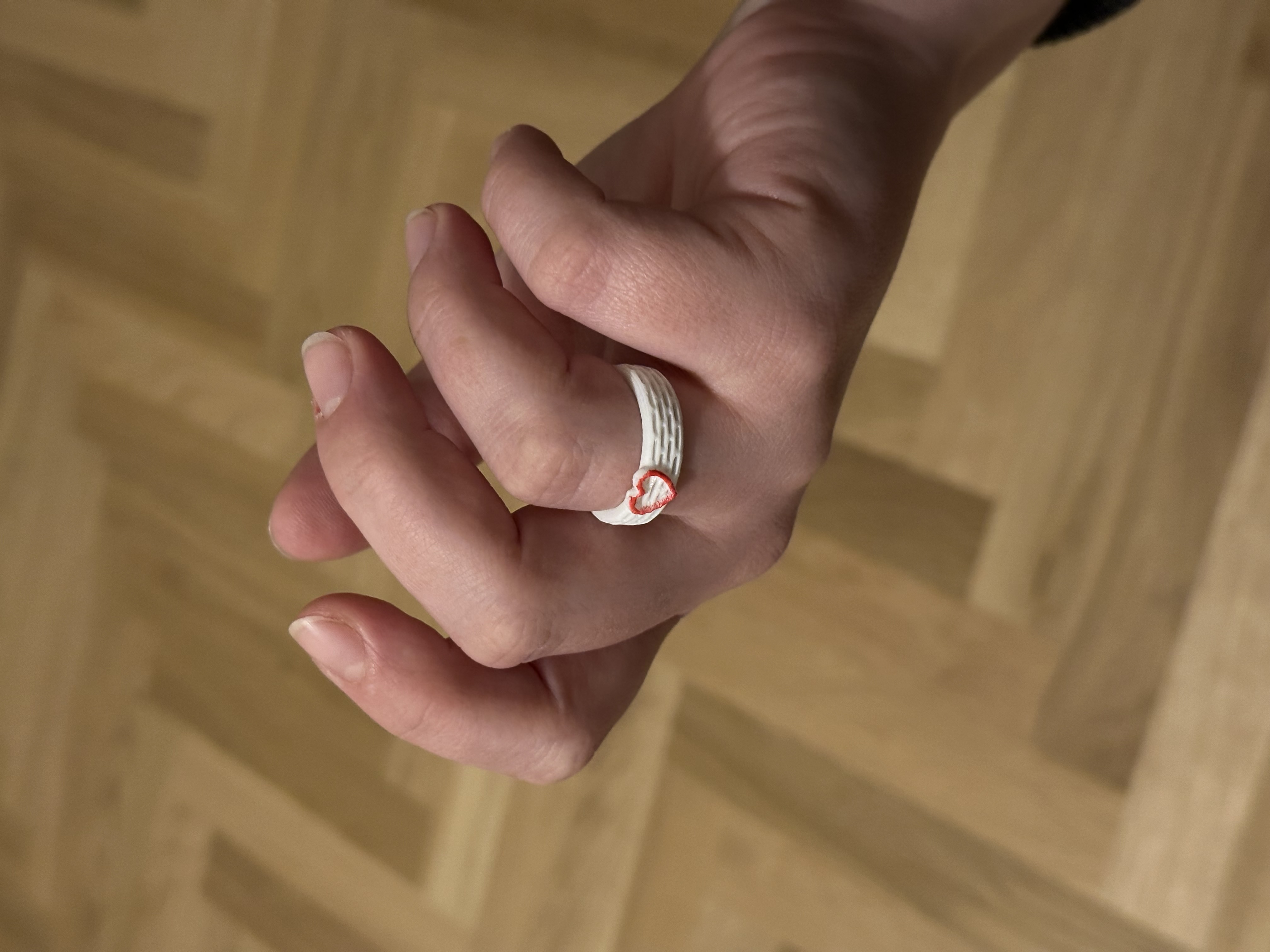 Subtle heart ring