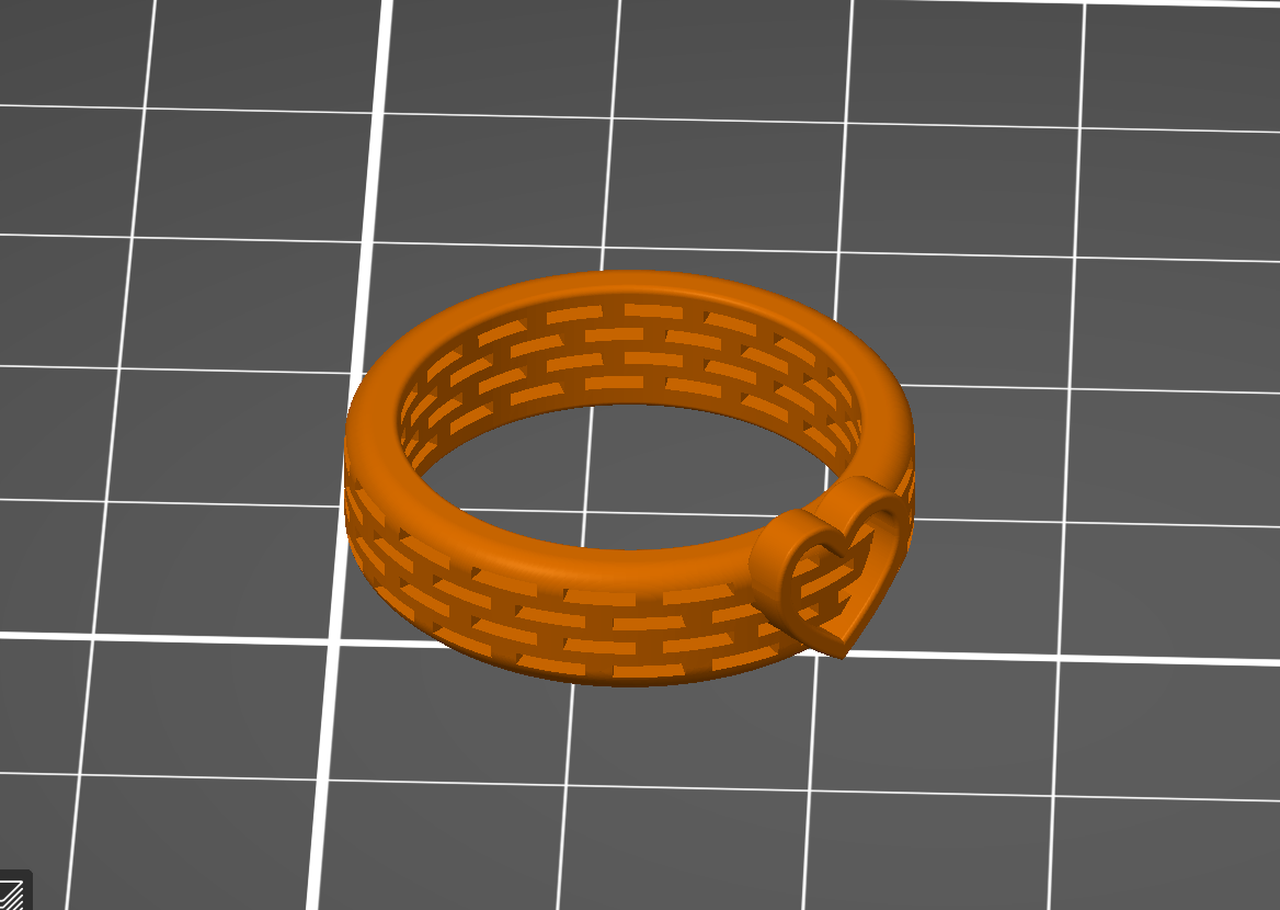 Miniatura 4 do modelo 3D Subtle heart ring