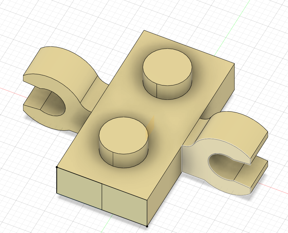 Plate, Modified 1 x 2 with Clips on both Side (Horizontal Grip)