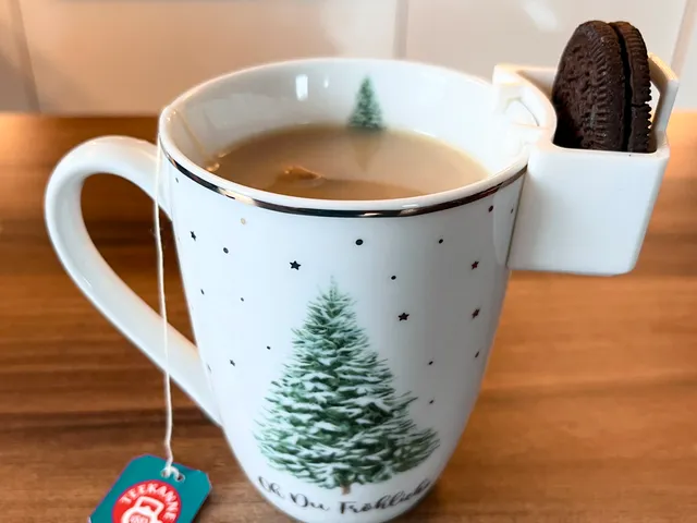 comfy tea cup cookie holder or tea bag holder