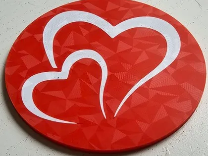 Cup Coaster with hearts