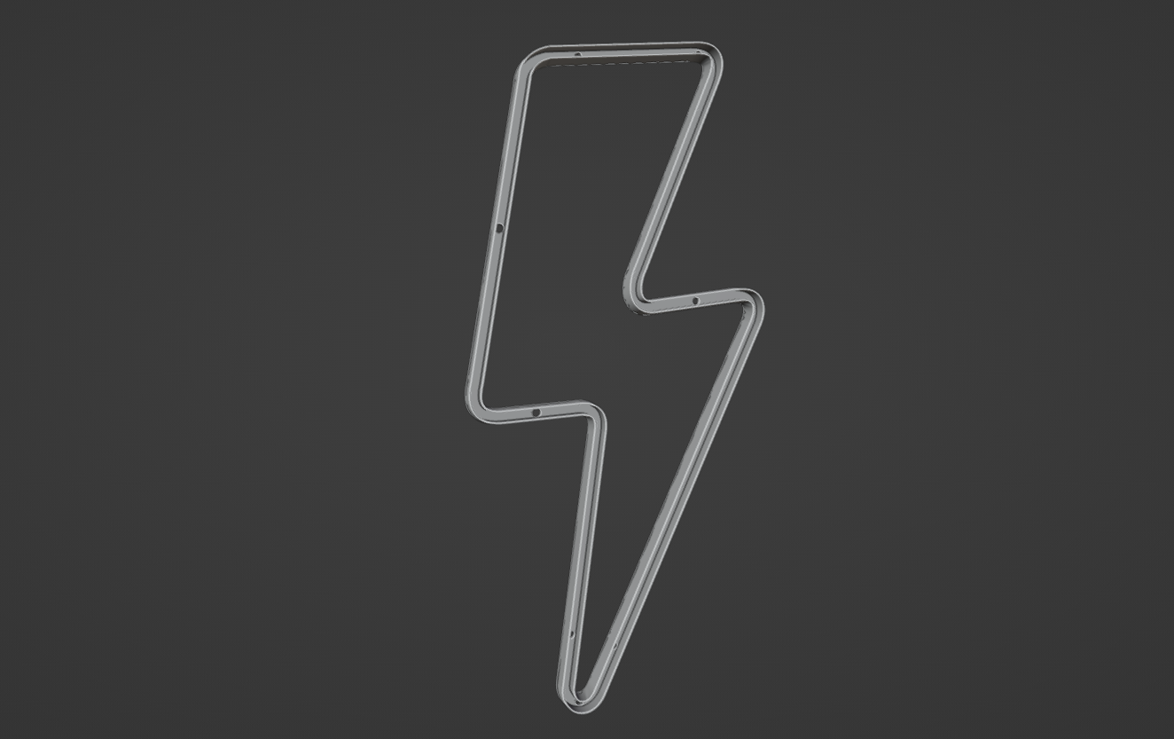 Neon sign "lightning bolt"