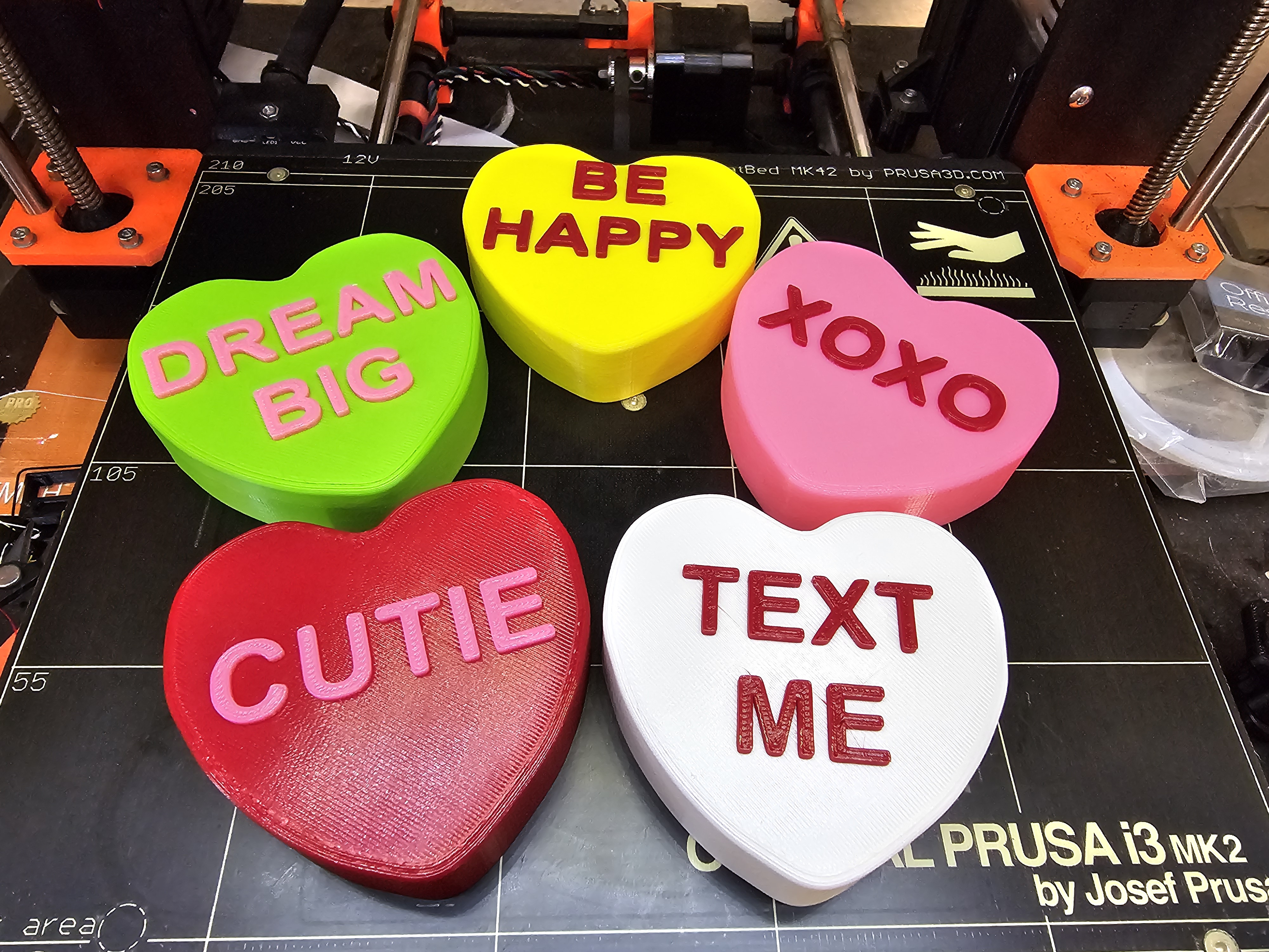 Conversation Hearts for Lego Wreath
