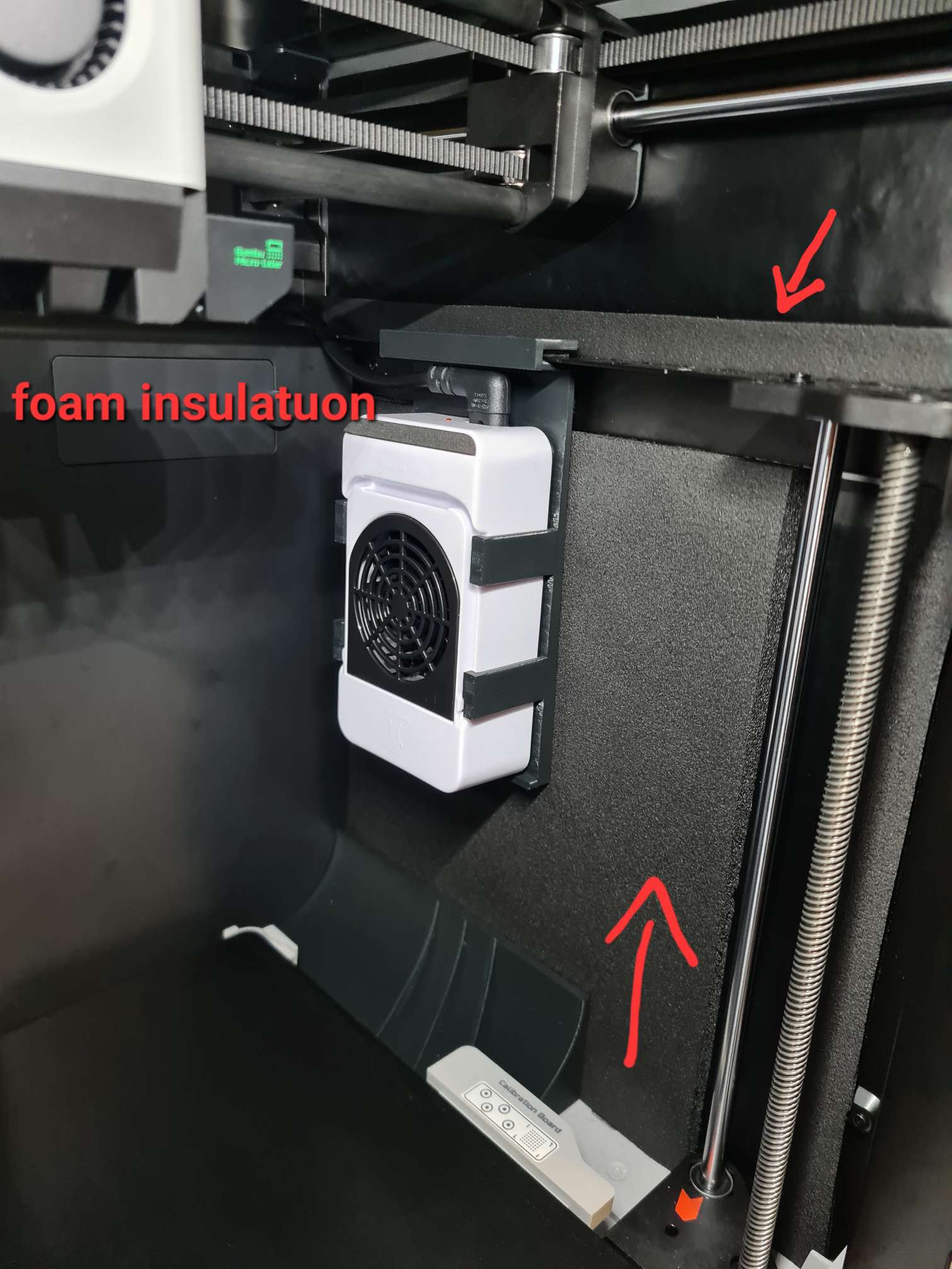 Bambu X1C Mini Heater holder and Air guide / duct without drilling holes / Chamber heater by Mr