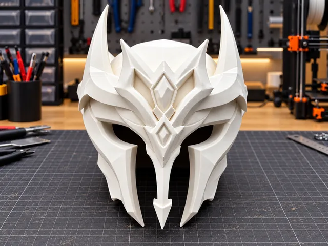 Fantasy Horned Helmet – Detailed 3D Printable Cosplay Mask