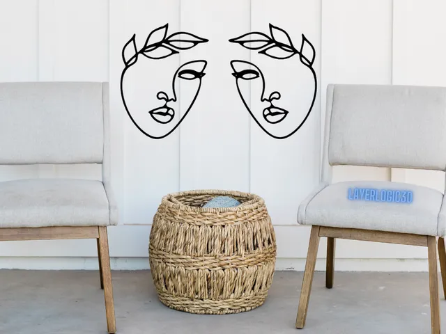 Hidden Face Line Art