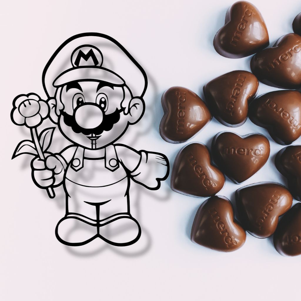 Mario Valentine's Line Art