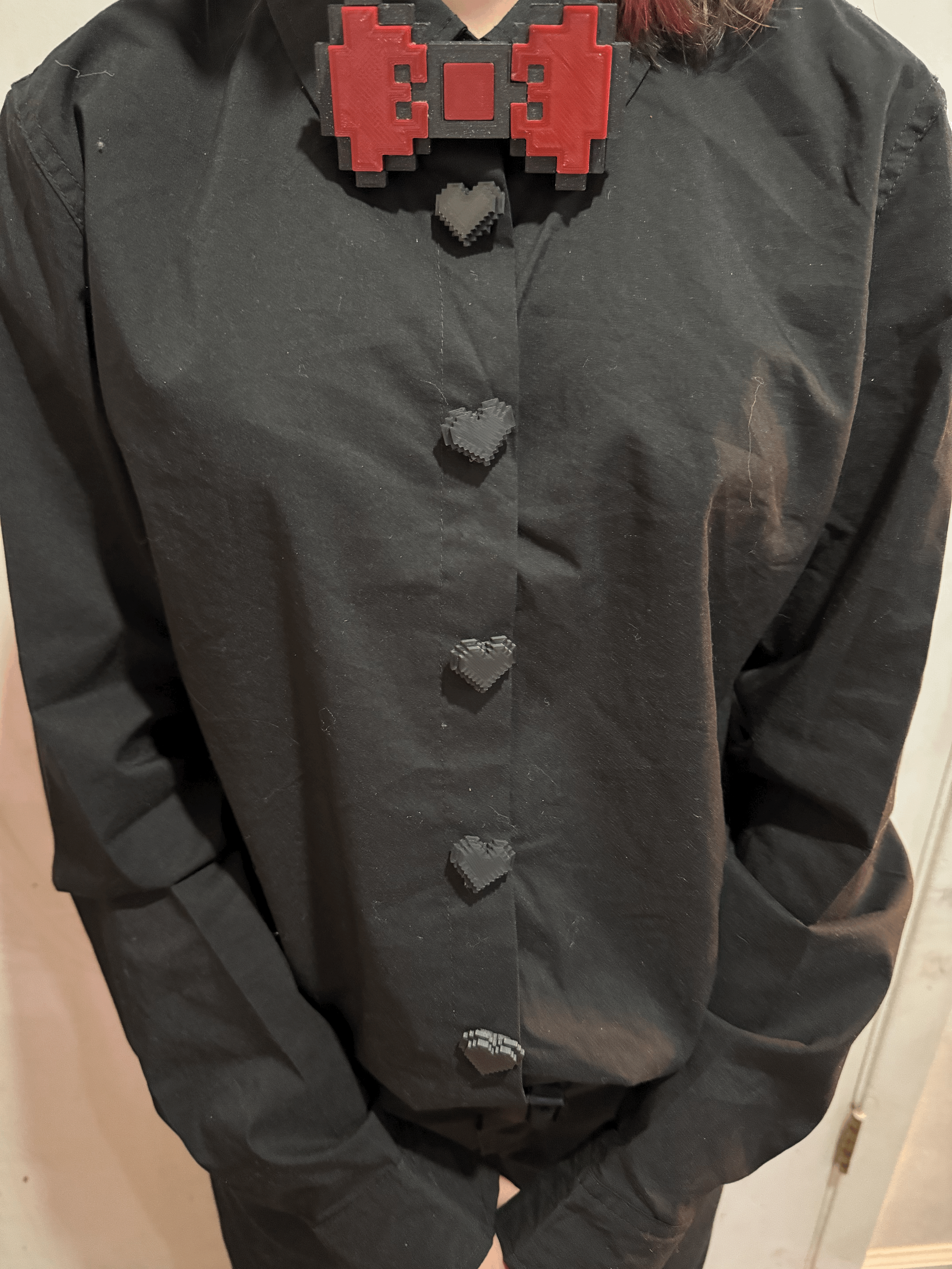 8 bit heart button cover