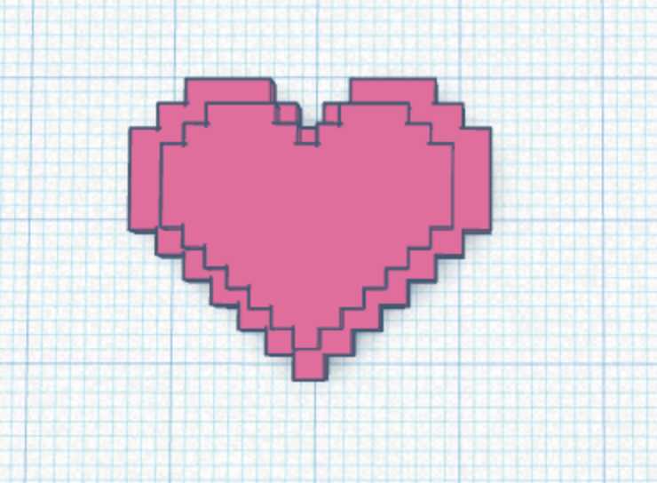 Miniatura 6 do modelo 3D 8 bit heart button cover
