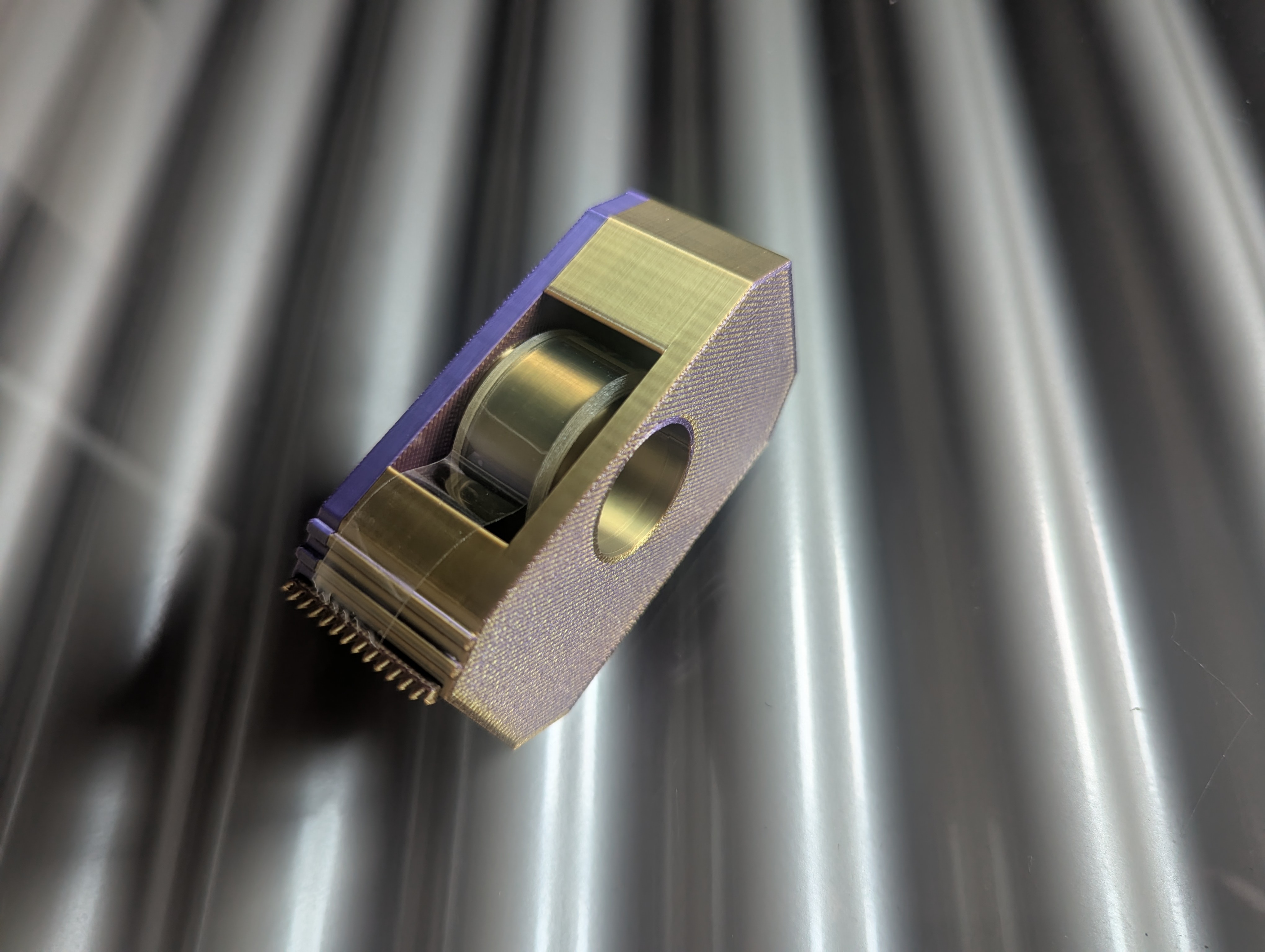 Compact Adhesive Tape Roll Holder / Dispenser - 3 Part design up to 20mm wide Tape, Tape Core 25mm