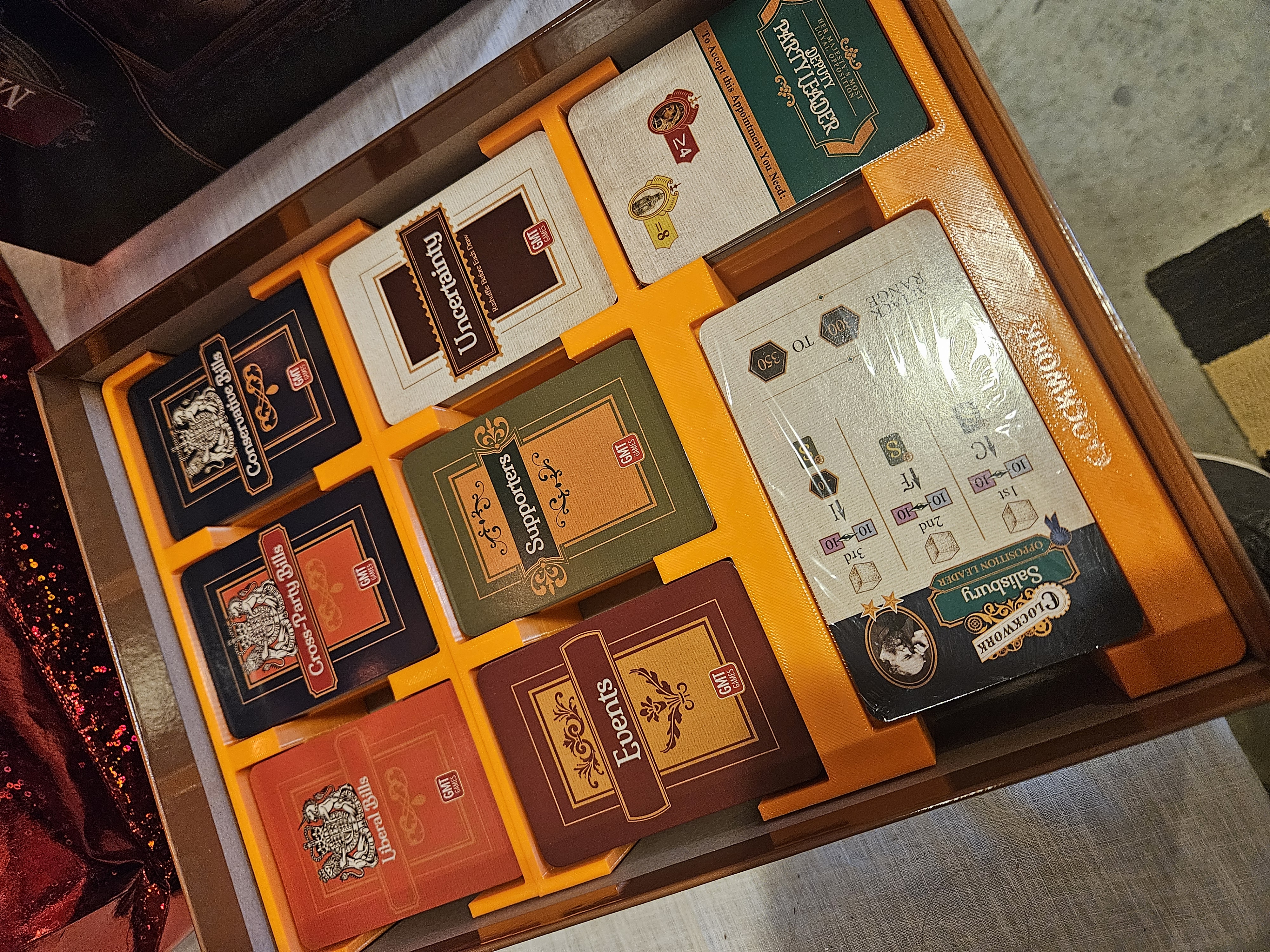 Prime Minster board game storage