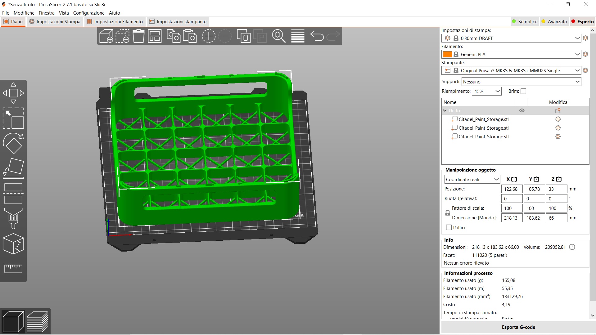 Stack 'n Paint: Stackable Citadel Paint Bottle Organizer bigger for best fit on prusa mk3/mk4