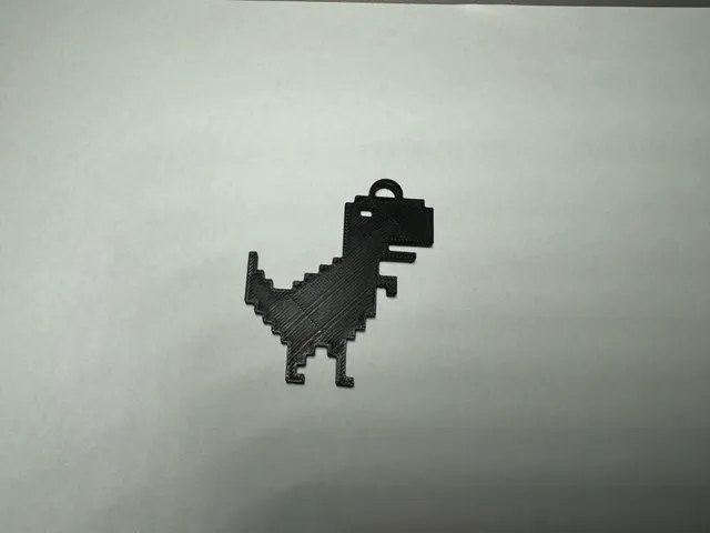 Chrome dino keychain