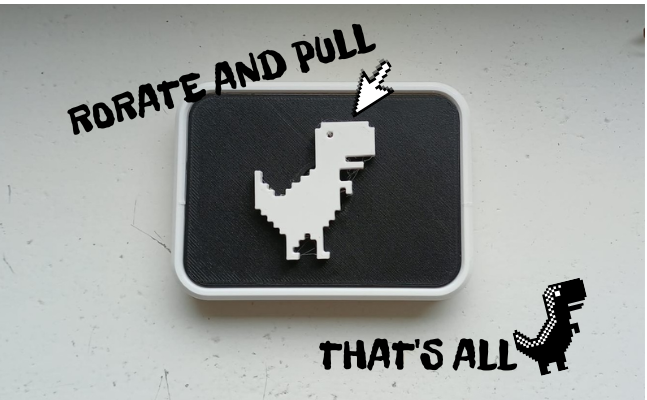 Mechanically Locking Gift Card Box (Dinosaur Theme)