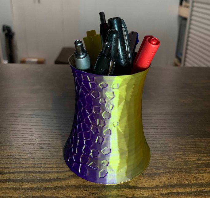 Low Poly | Semi-Voronoi | Pen Cup | Vase Mode