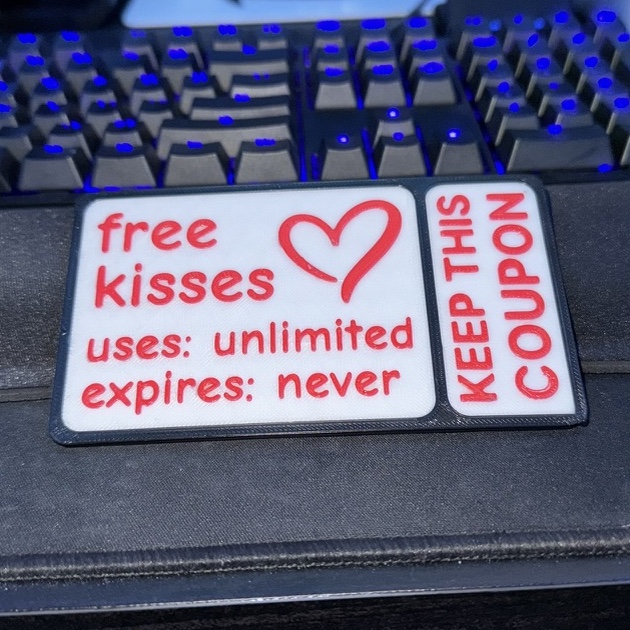 Free Kisses Coupon AMS/Multi-Color Remix by Draco | Download free STL ...