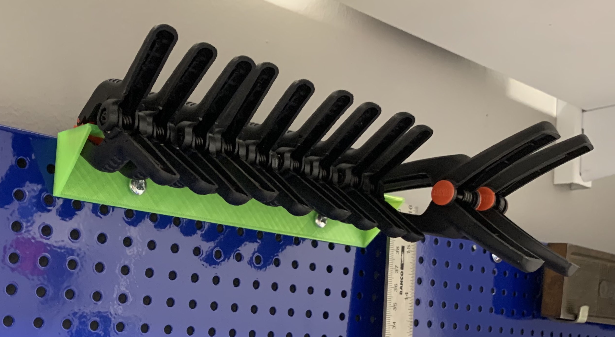 Mini clamp holder for Biltema pegboard