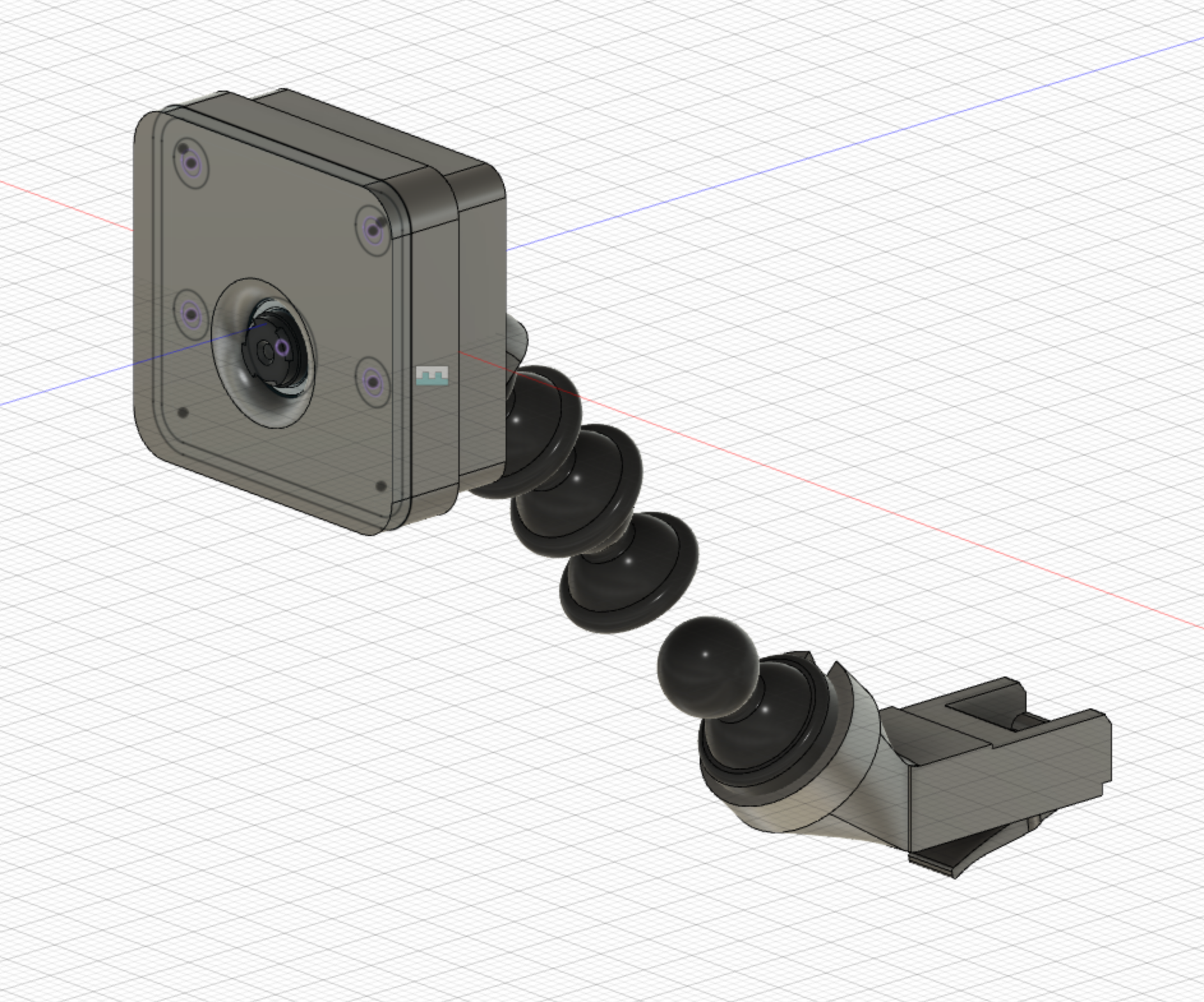 Articulated Rpi Camera v2 Holder with Snapfit Spherical Joints — thumbnail 3
