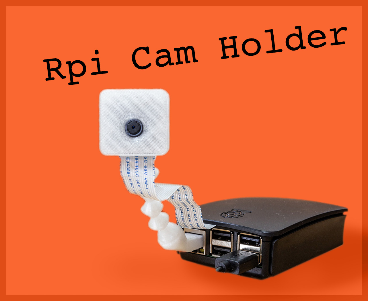 Articulated Rpi Camera v2 Holder with Snapfit Spherical Joints
