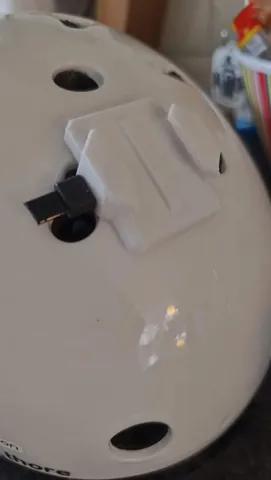 GoPro Mount for Skate Helmet attached with Ziptie