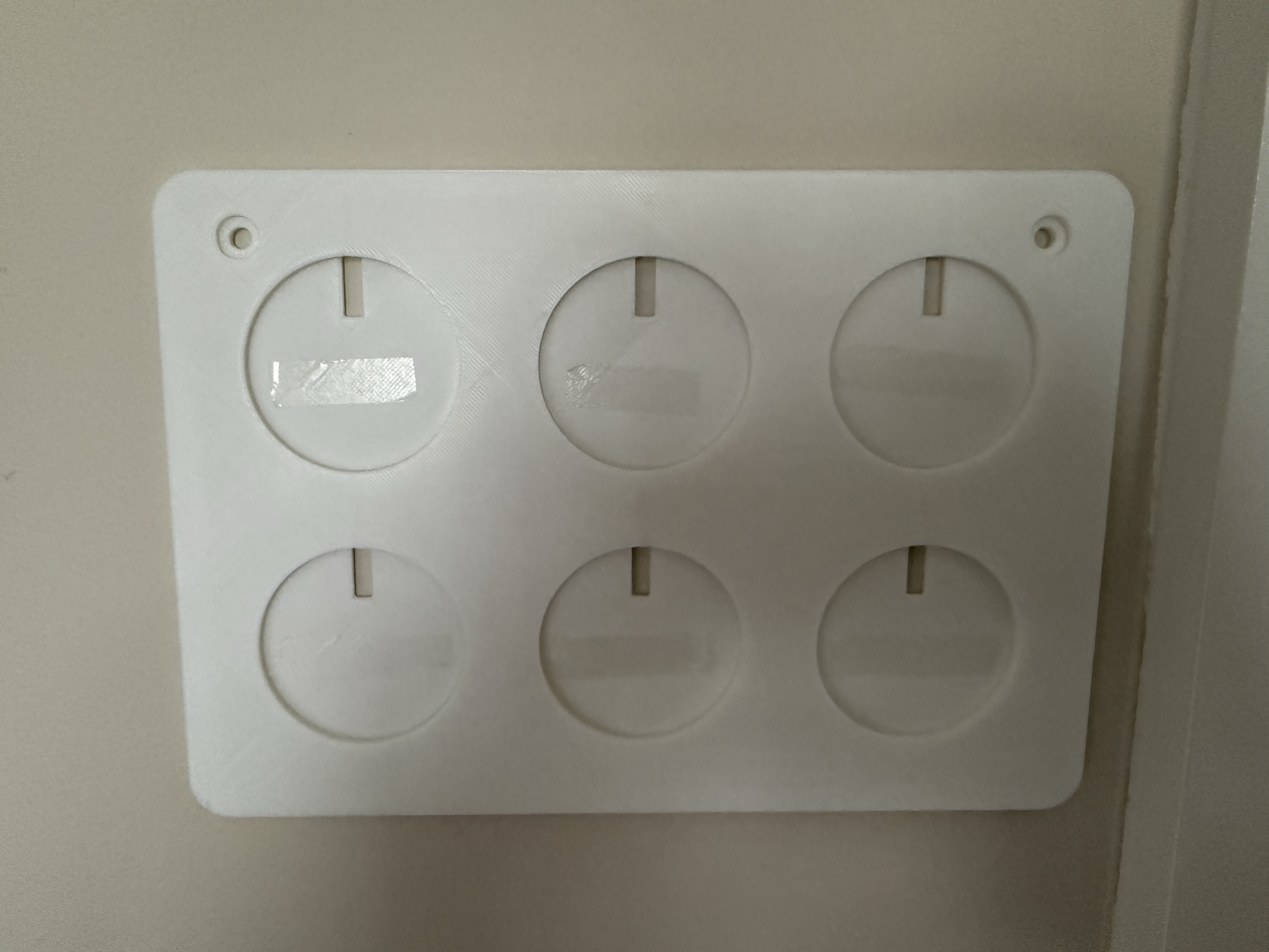 6-Slot Wooden Coin Display Wall Plaque