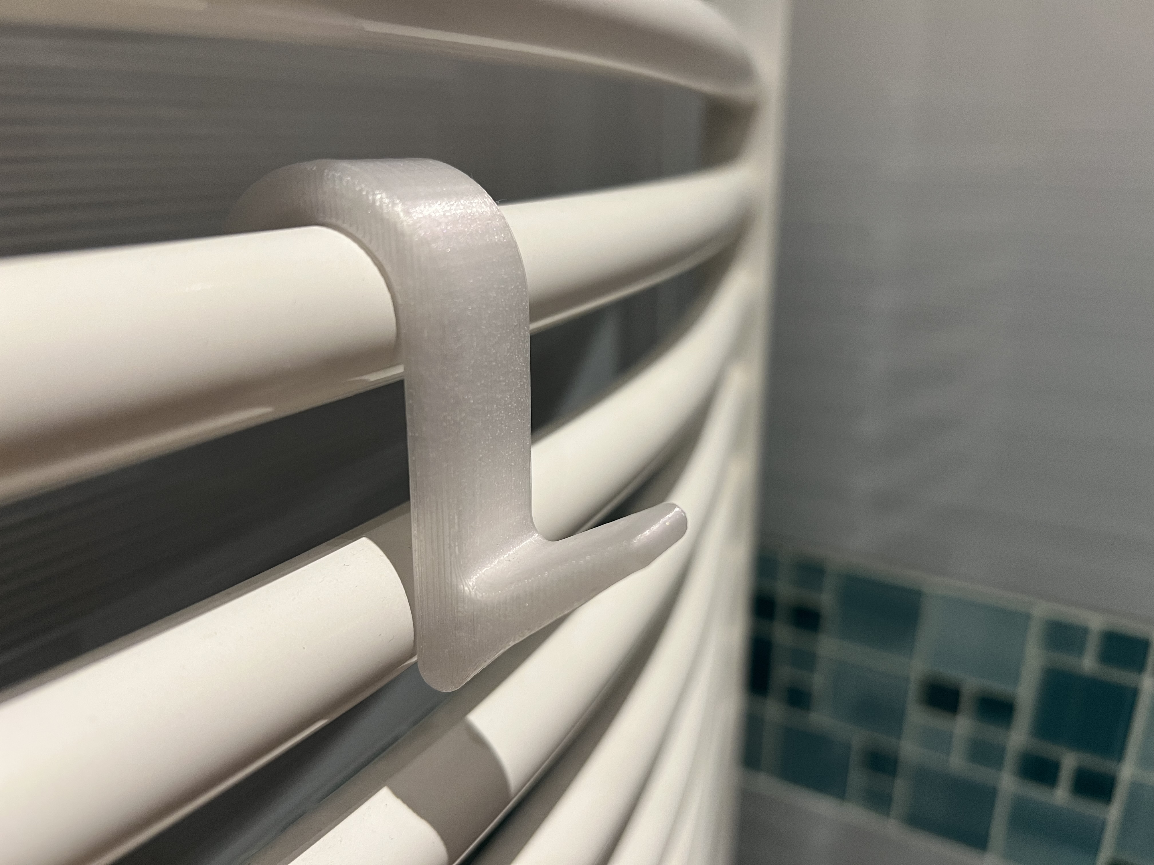 Bath towel hook for heater radiator 20mm