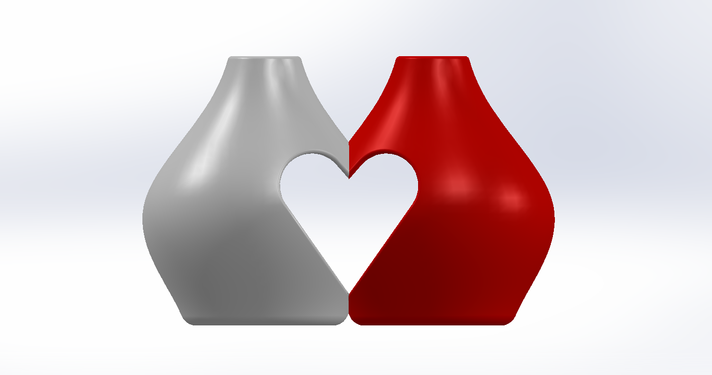 Two hearts vase