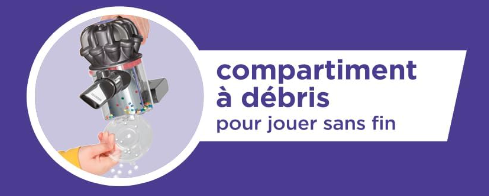 Fermeture bac poussière Jouet Dyson