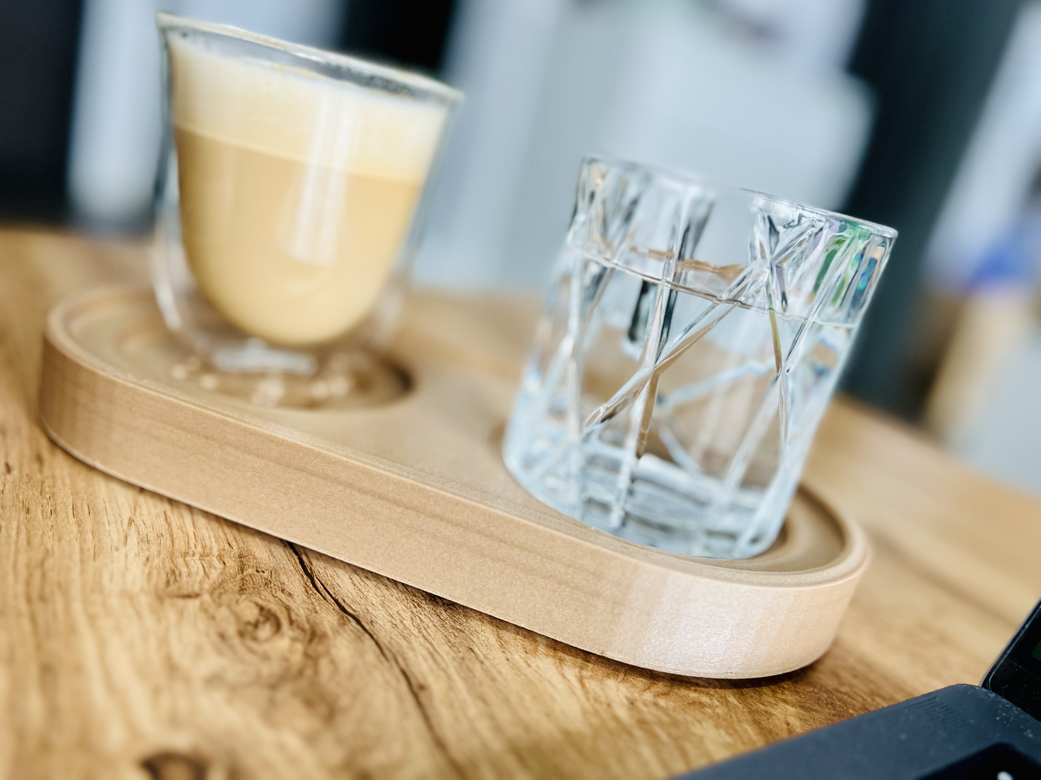Coffee Coaster with a place for water