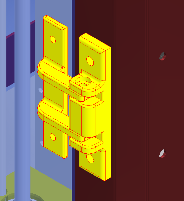 Hinge for 3mm glass