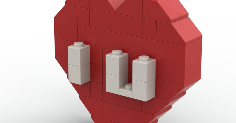 Lego Heart I Love U by Basilomo | Download free STL model | Printables.com